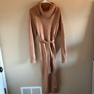 Rachel Zoe Tan Knit Sweater Dress